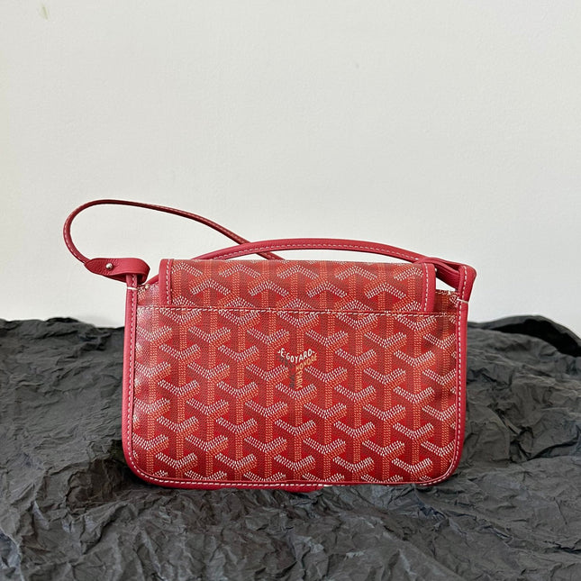 PLUMET POCKET WALLET 20 IN CLASSIC RED GOYARDINE CANVAS AND LAMBSKIN TRIM