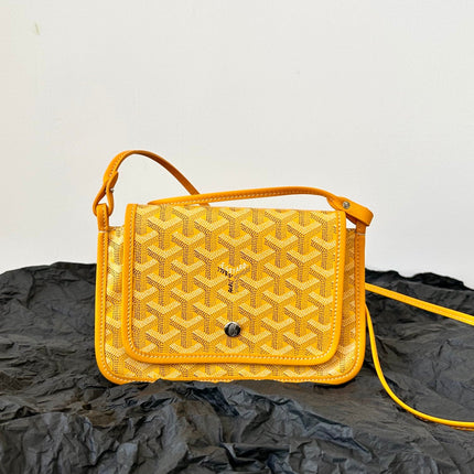 PLUMET POCKET WALLET 20 IN YELLOW GOYARDINE CANVAS AND LAMBSKIN TRIM