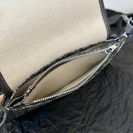 PLUMET POCKET WALLET 20 IN GREY BLACK GOYARDINE CANVAS AND LAMBSKIN TRIM