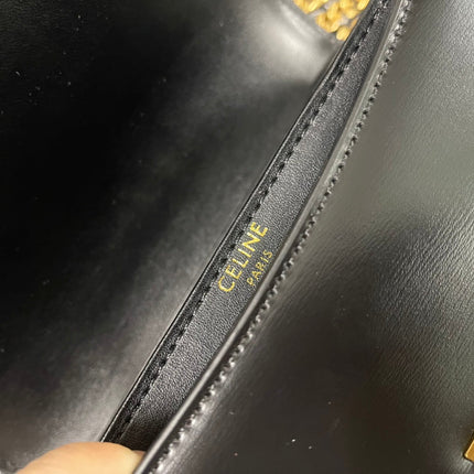 TRIPHOME 19 SADDLE BAG BLACK CALFSKIN
