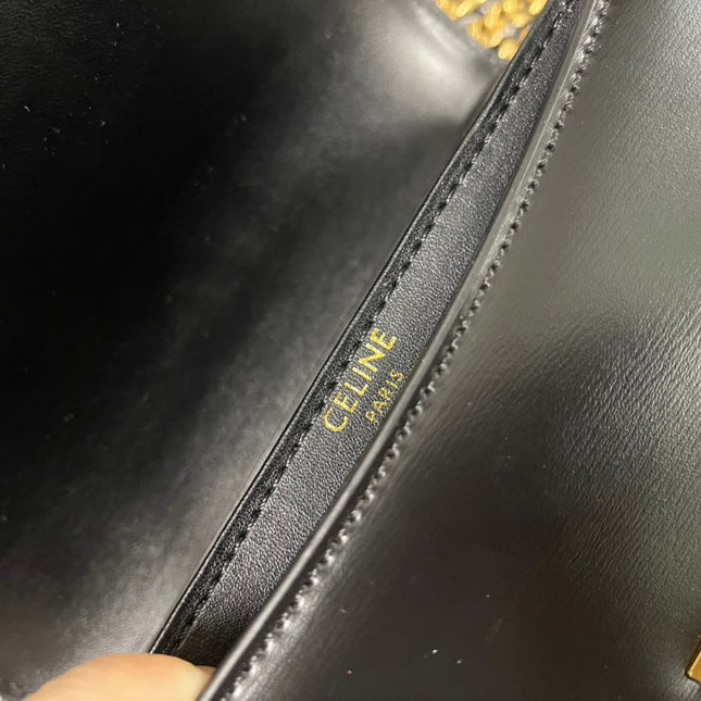 TRIPHOME 19 SADDLE BAG BLACK CALFSKIN