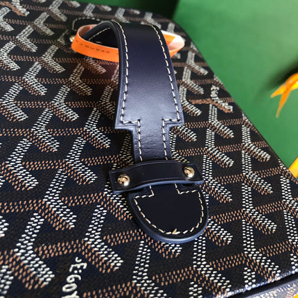 MUSE VANITY CASE 20 IN NAVY BLUE GOYARDINE CANVAS