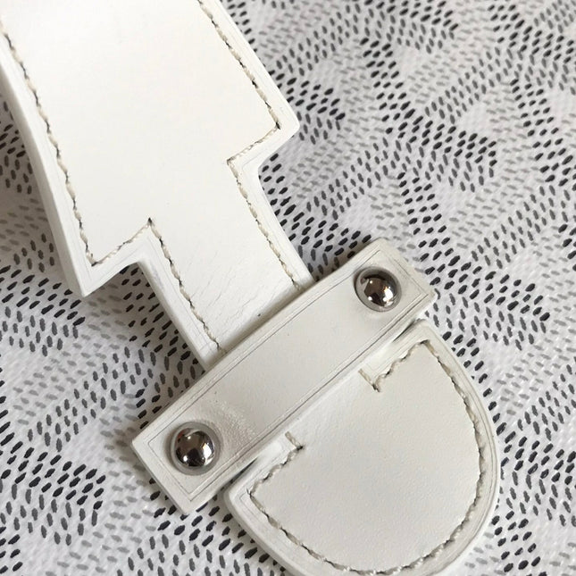 MUSE VANITY CASE 20 IN WHITE GOYARDINE CANVAS