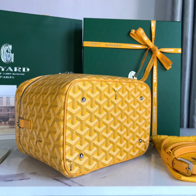 MUSE VANITY CASE 20 IN YELLOW GOYARDINE CANVAS