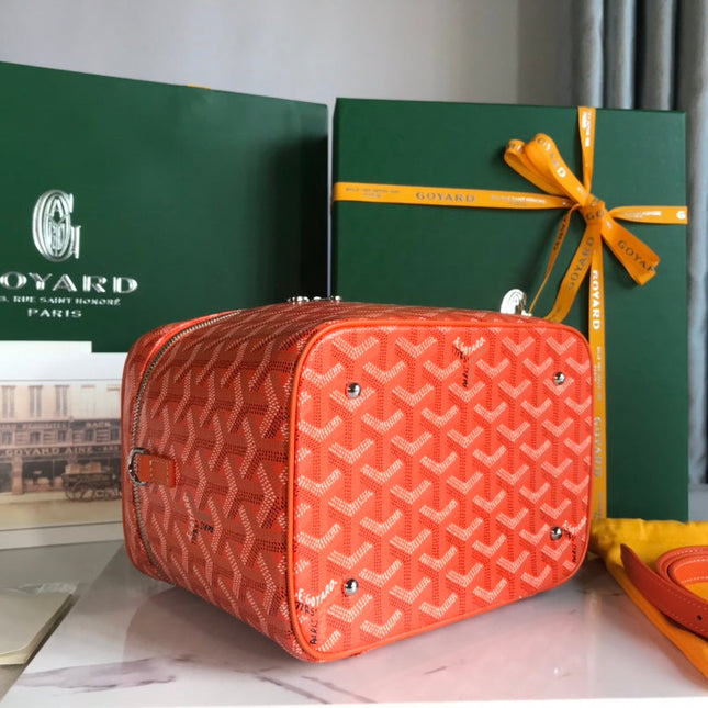 MUSE VANITY CASE 20 IN ORANGE GOYARDINE CANVAS