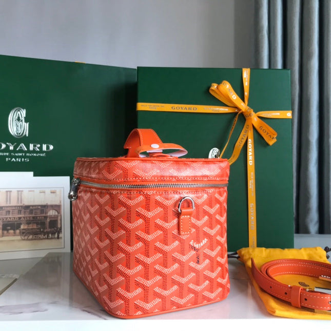 MUSE VANITY CASE 20 IN ORANGE GOYARDINE CANVAS