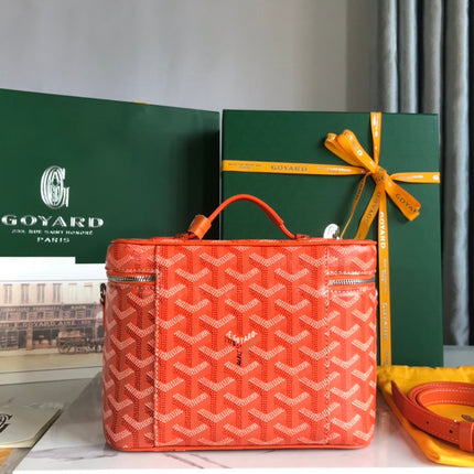MUSE VANITY CASE 20 IN ORANGE GOYARDINE CANVAS