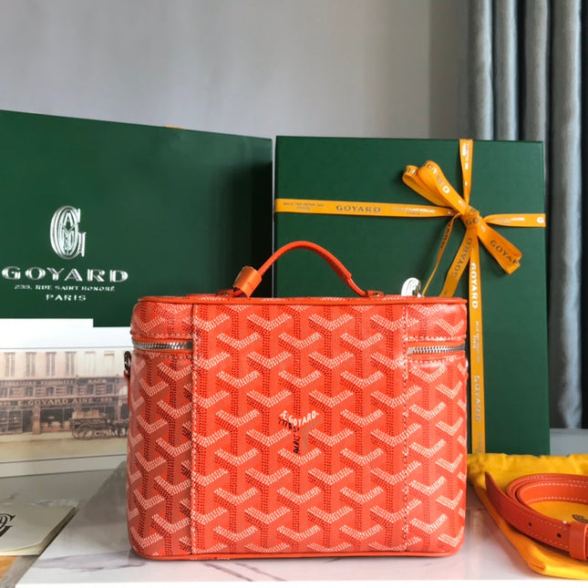 MUSE VANITY CASE 20 IN ORANGE GOYARDINE CANVAS