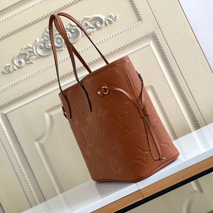 NEVERFULL MM 32 BROWN MONOGRAM EMPREINTE LEATHER