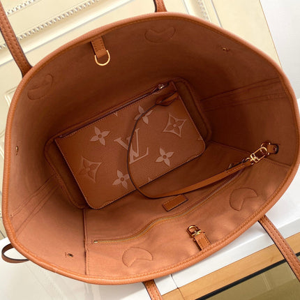 NEVERFULL MM 32 BROWN MONOGRAM EMPREINTE LEATHER