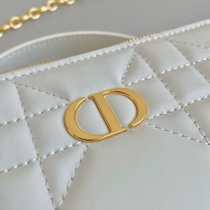 CARO 18 CAMERA BAG IN WHITE CALFSKIN