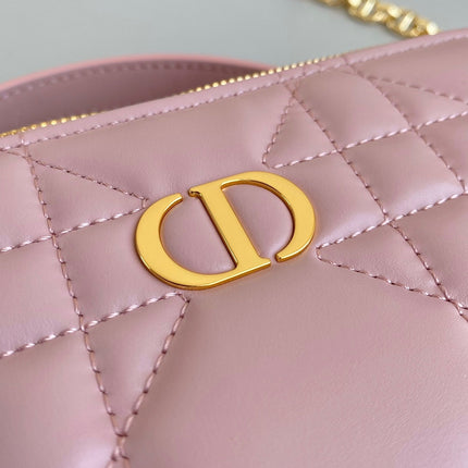 CARO 18 CAMERA BAG IN LIGHT PINK CALFSKIN