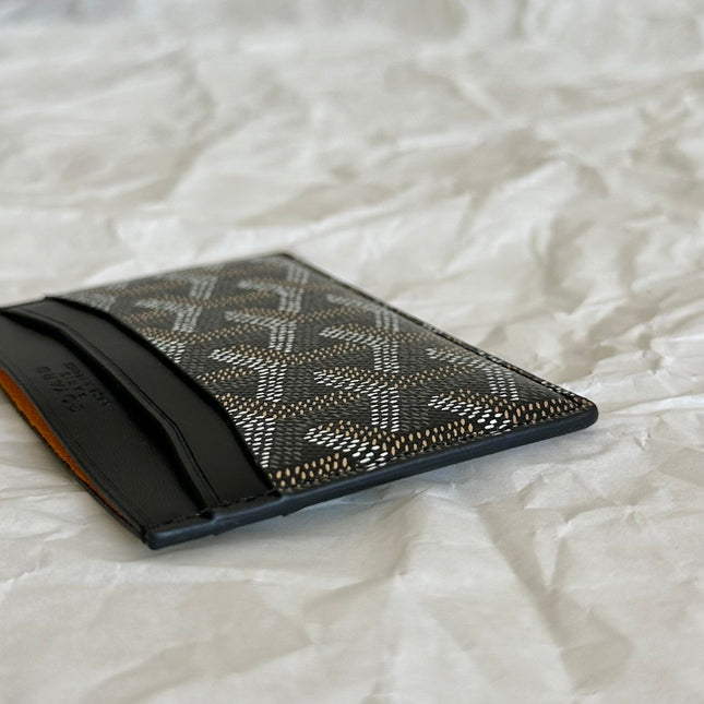 SAINT-SULPICE CARD WALLET 10 IN BLACK GOYARDINE CANVAS