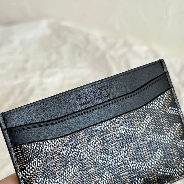 SAINT-SULPICE CARD WALLET 10 IN BLACK GOYARDINE CANVAS