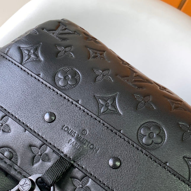 DISCOVERY BACKPACK 54 IN BLACK EMBOSSED MONOGRAM CALFSKIN