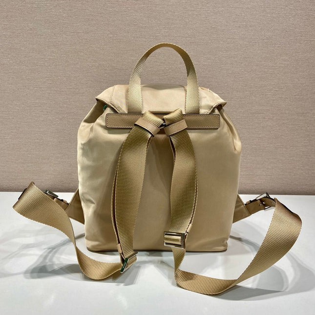 SMALL BACKPACK 28 IN SHOELACE BEIGE PARACHUTE FABRIC