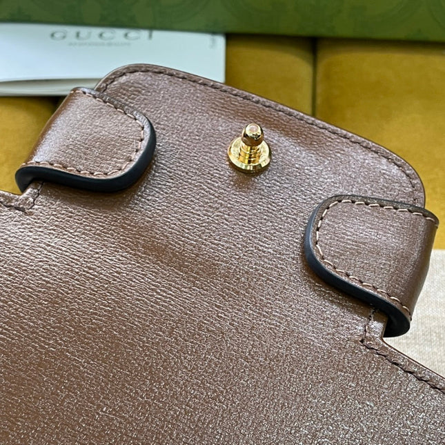 GG HORSEBIT 1955 SMALL 29 BAG BEIGE CANVAS AND LIGHT BROWN CALFSKIN
