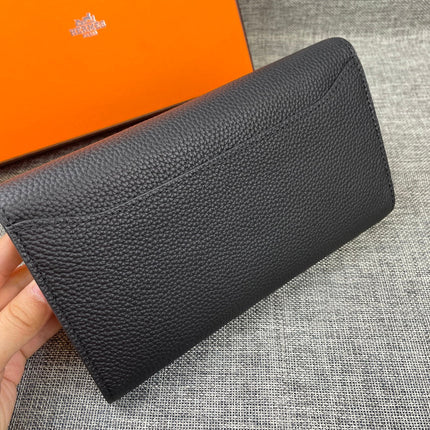 HM CLUTCH CONSTANCE 22 BLACK CALFSKIN GOLD HARDWARE