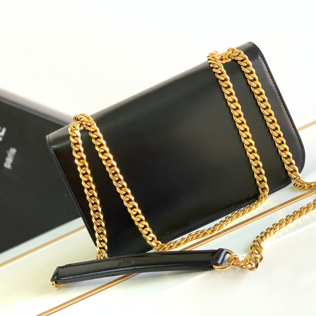 TRIOMPHE FRAME 23 BLACK CALFSKIN