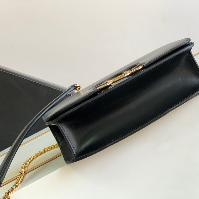 TRIOMPHE FRAME 23 BLACK CALFSKIN