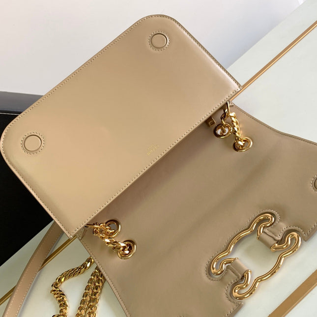 TRIOMPHE FRAME 23 BEIGE CREAM CALFSKIN
