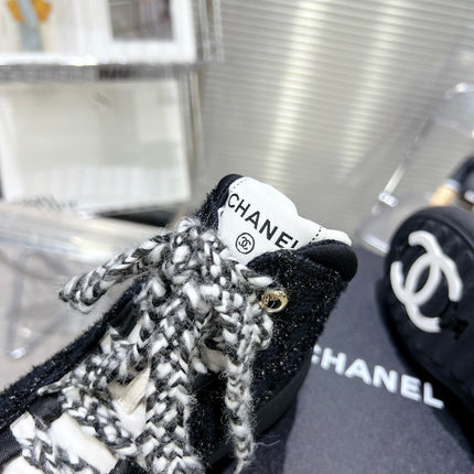 CC CANO ALTO SNEAKER IN BLACK TWEED AND RUBBER