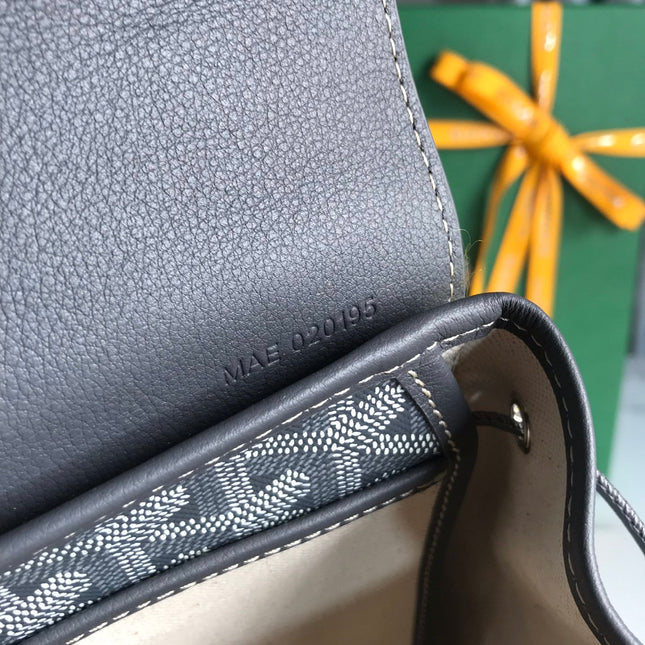 ALPIN MINI BACKPACK 21 IN GRAY LAMBSKIN AND GOYARDINE CANVAS