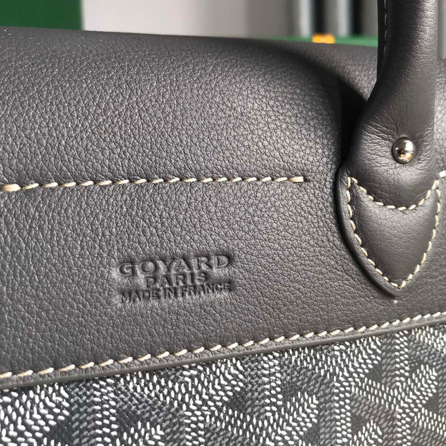ALPIN MINI BACKPACK 21 IN GRAY LAMBSKIN AND GOYARDINE CANVAS