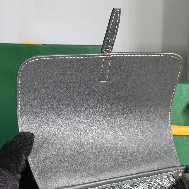 ALPIN MINI BACKPACK 21 IN GRAY LAMBSKIN AND GOYARDINE CANVAS