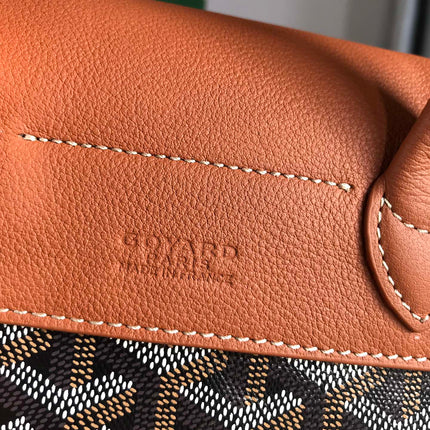 ALPIN MINI BACKPACK 21 IN TAN LAMBSKIN AND BLACK GOYARDINE CANVAS