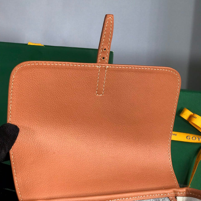 ALPIN MINI BACKPACK 21 IN TAN LAMBSKIN AND BLACK GOYARDINE CANVAS