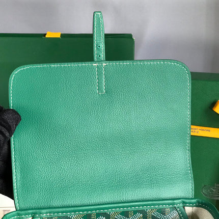 ALPIN MINI BACKPACK 21 IN GREEN LAMBSKIN AND GOYARDINE CANVAS