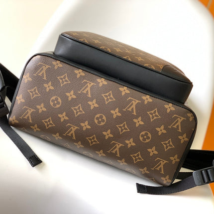 DEAN BACKPACK 42 IN BLACK AND BROWN MONOGRAM CANVAS