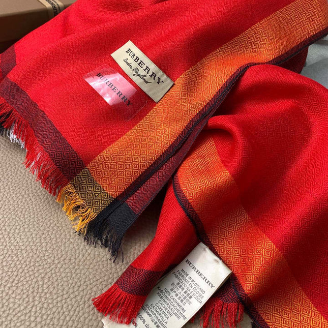 SCARF 200 CM IN ORANGE RED CASHMERE 394730