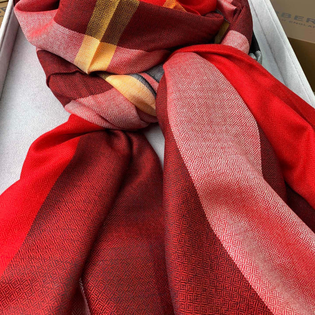 SCARF 200 CM IN ORANGE RED CASHMERE 394730