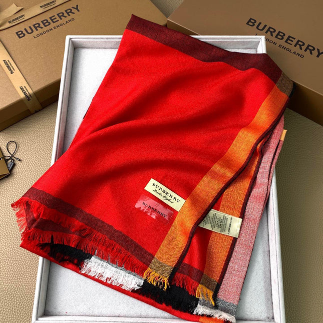SCARF 200 CM IN ORANGE RED CASHMERE 394730