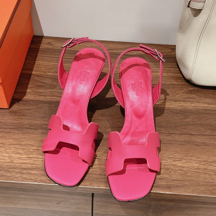 HOLY 75 SANDAL IN BRIGHT PINK GRAINED CALFSKIN