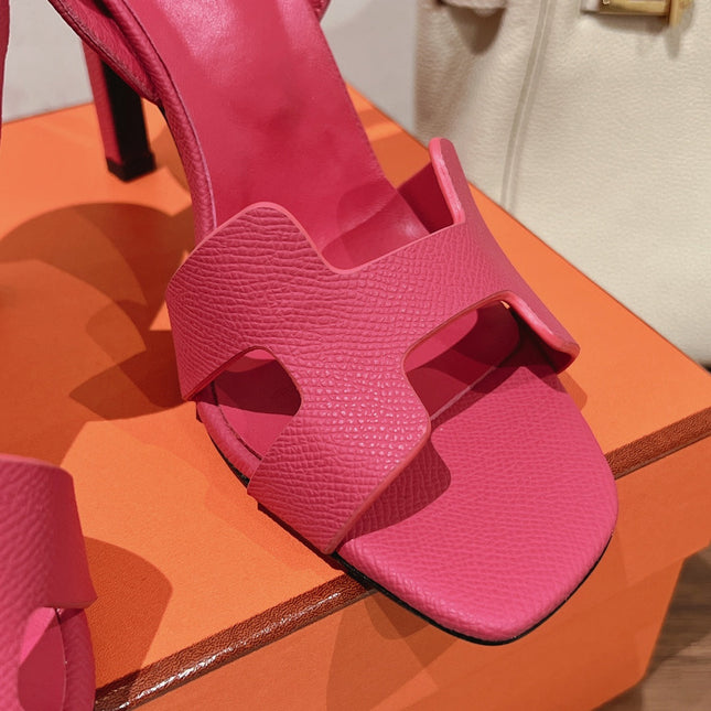 HOLY 105 SANDAL IN BRIGHT PINK GRAINED CALFSKIN