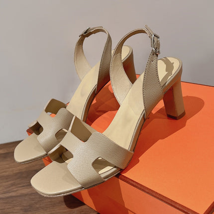 HOLY 75 SANDAL IN BISQUE BEIGE GRAINED CALFSKIN
