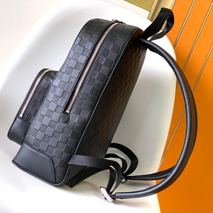 DAMIER CAMPUS BACKPACK 39 IN BLACK CALFSKIN AND CANVAS