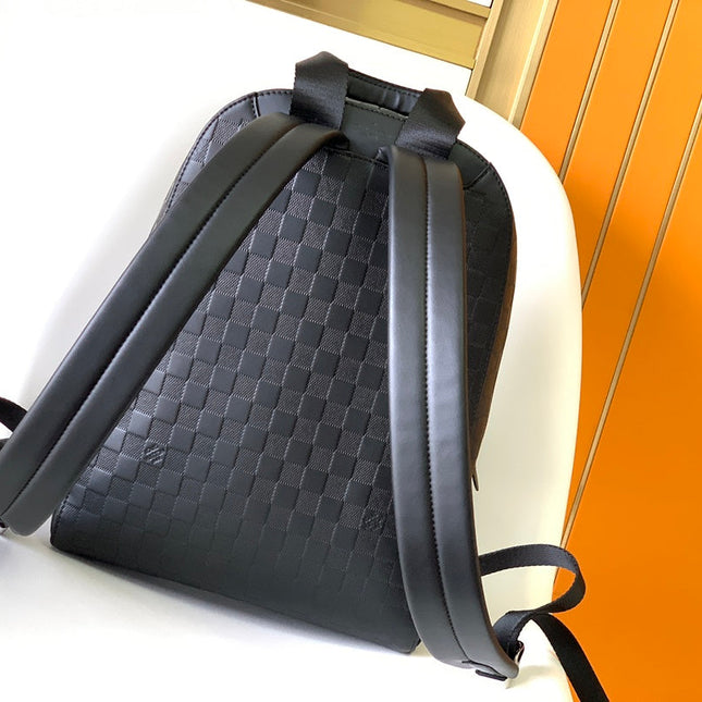 DAMIER CAMPUS BACKPACK 39 IN BLACK CALFSKIN AND CANVAS