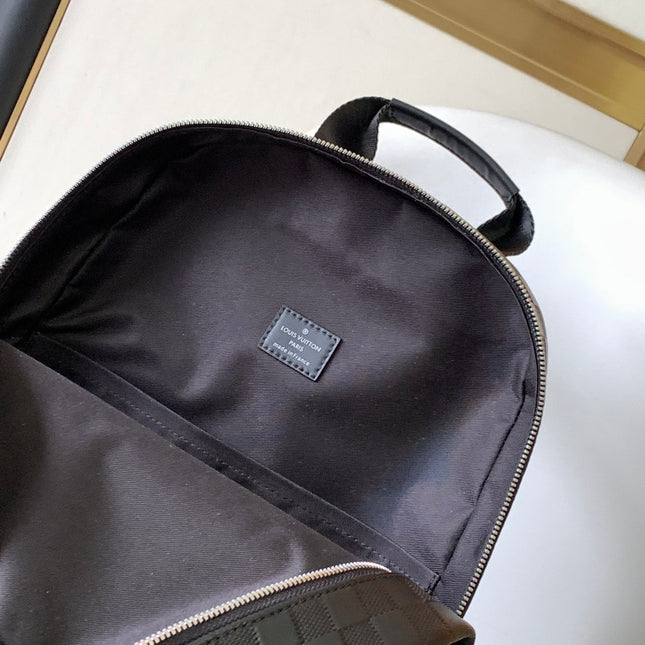DAMIER CAMPUS BACKPACK 39 IN BLACK CALFSKIN AND CANVAS