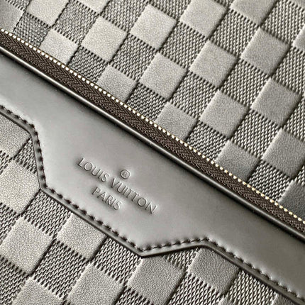 DAMIER CAMPUS BACKPACK 39 IN BLACK CALFSKIN AND CANVAS