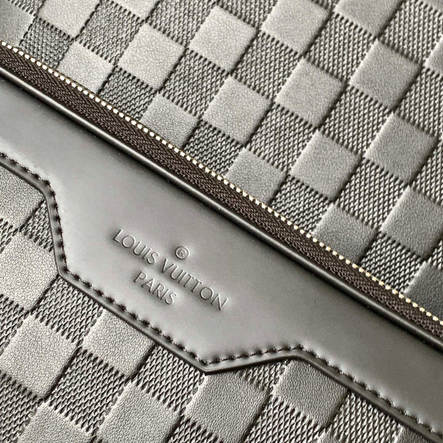 DAMIER CAMPUS BACKPACK 39 IN BLACK CALFSKIN AND CANVAS