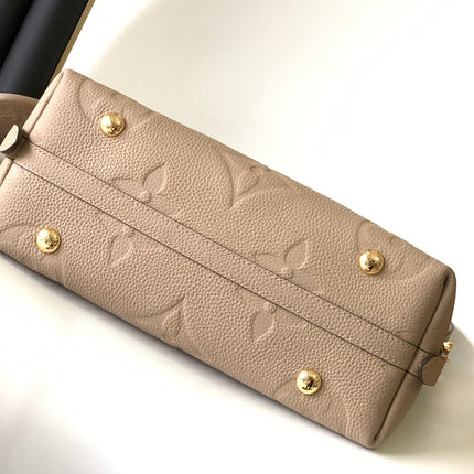 CARRYALL PM 29 BEIGE MONOGRAM GRAINED COWHIDE LEATHER