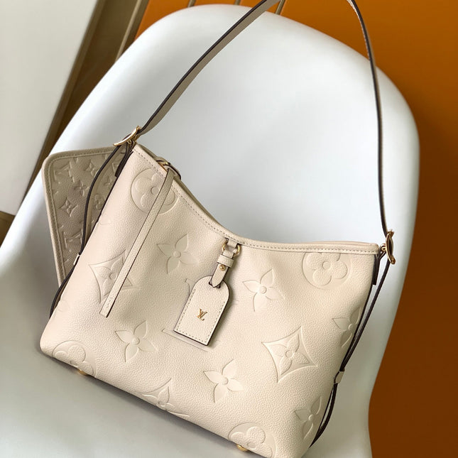 CARRYALL PM 29 WHITE MONOGRAM GRAINED COWHIDE LEATHER