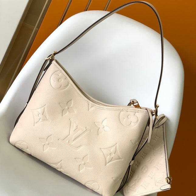CARRYALL PM 29 WHITE MONOGRAM GRAINED COWHIDE LEATHER
