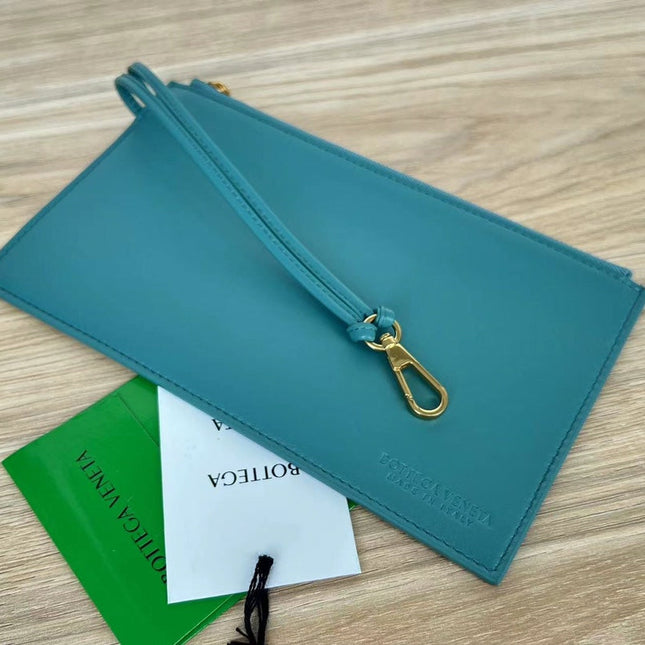 SMALL CABAT 32 IN TEAL BLUE LAMBSKIN