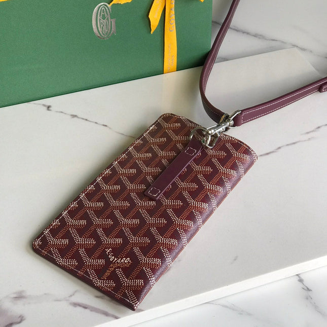 MONTMARTRE GM CASE 18 IN WINE RED GOYARDINE CANVAS