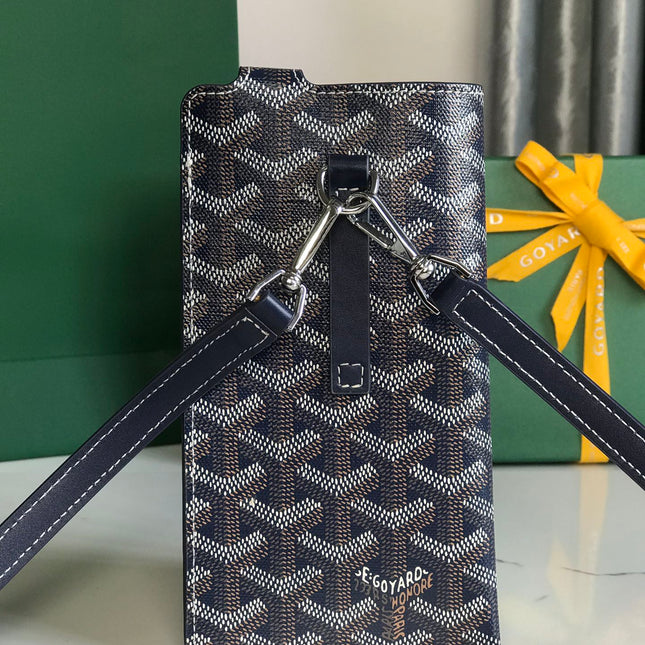MONTMARTRE GM CASE 18 IN NAVY BLUE GOYARDINE CANVAS